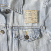 Verenigde Staten, gebieden Vierkante Button 5,1 Cm (In situ)