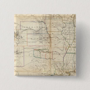 Verenigde Staten, gebieden Vierkante Button 5,1 Cm