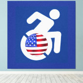 Verenigde Staten Gehandicapten Canvas Afdruk (Insitu (Houten vloer))