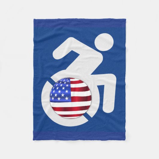 Verenigde Staten Gehandicapten Fleece Deken (Voorkant)