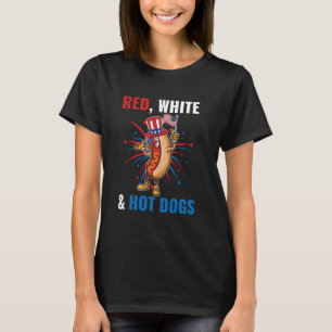 Verenigde Staten Grappig 4 juli Red White & Hot Do T-shirt