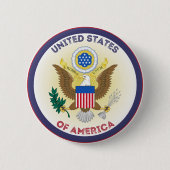 Verenigde Staten Great Seal Circle Shape Ronde Button 5,7 Cm (Voorkant)