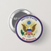 Verenigde Staten Great Seal Circle Shape Ronde Button 5,7 Cm (Voorkant /achterkant)