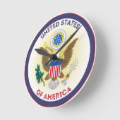 Verenigde Staten Great Seal Circle Shape Ronde Klok (Hoek)