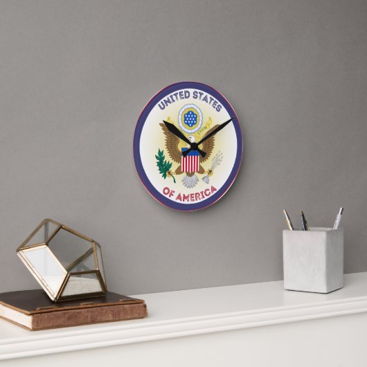 Verenigde Staten Great Seal Circle Shape Ronde Klok (Kantoor)