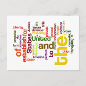 Verenigde Staten Grondwet Preamble Word Cloud Briefkaart (Voorkant)