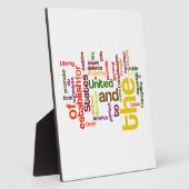 Verenigde Staten Grondwet Preamble Word Cloud Fotoplaat (Zijkant)