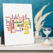 Verenigde Staten Grondwet Preamble Word Cloud Fotoplaat (Zijkant)