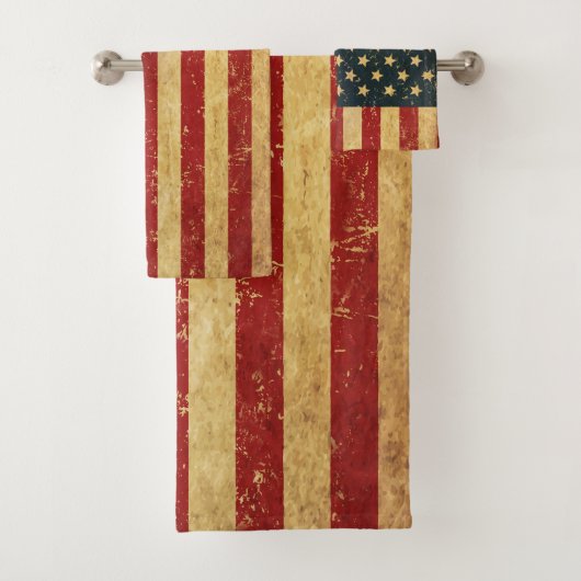 Verenigde Staten Grunge Flag Bad Handdoek (Insitu)
