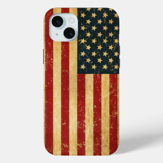 Verenigde Staten Grunge Flag iPhone 15 Mini Hoesje