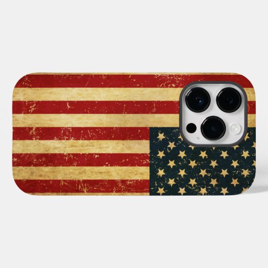 Verenigde Staten  Grunge Flag Case-Mate iPhone Case (Achterkant (horizontaal))