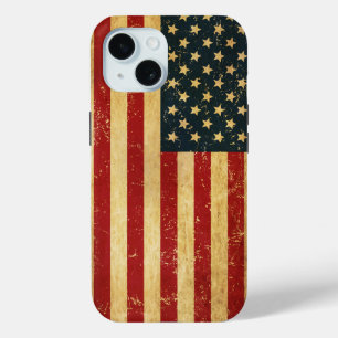 Verenigde Staten  Grunge Flag iPhone 15 Case