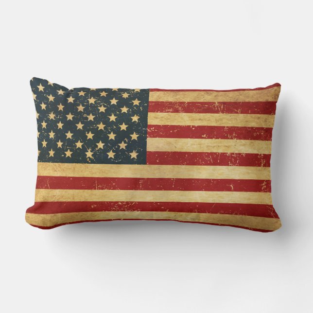 Verenigde Staten  Grunge Flag Kussen (Voorkant)