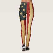 Verenigde Staten  Grunge Flag Leggings (Achterkant)