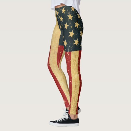 Verenigde Staten  Grunge Flag Leggings (Links)