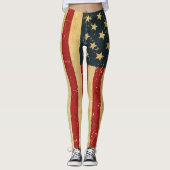 Verenigde Staten  Grunge Flag Leggings (Voorkant)