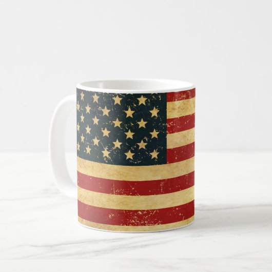 Verenigde Staten  Grunge Flag Mok (Voorkant links)