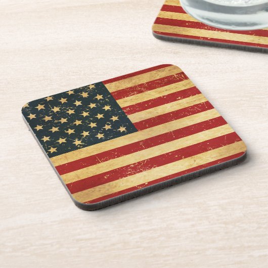 Verenigde Staten  Grunge Flag Onderzetter (Linkerzijde)