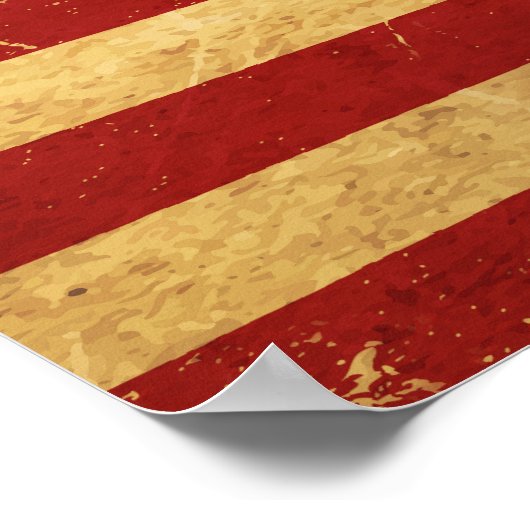 Verenigde Staten Grunge Flag Poster (Hoek)