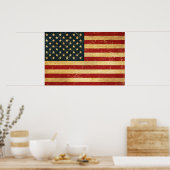 Verenigde Staten Grunge Flag Poster (Keuken)