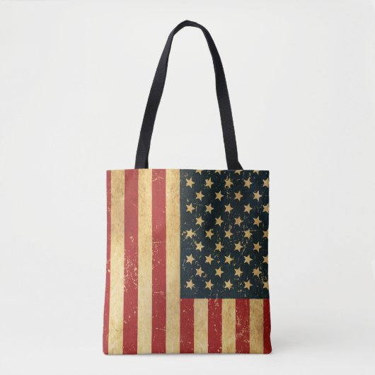 Verenigde Staten Grunge Flag Tote Bag (Voorkant)