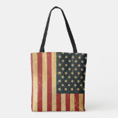 Verenigde Staten Grunge Flag Tote Bag (Achterkant)