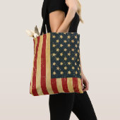 Verenigde Staten Grunge Flag Tote Bag (Dichtbij)