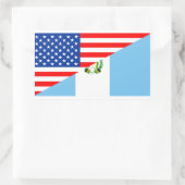 Verenigde Staten Guatemala land halve vlag Amerika Rechthoekige Sticker (Tas)