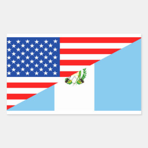 Verenigde Staten Guatemala land halve vlag Amerika Rechthoekige Sticker