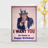 "Verenigde Staten - Happy Birthday" Kaart (Gele Bloem)