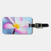 Verenigde Staten, Hawaii, Oahu, Plumeria bloemen i Bagagelabel (Voorkant horizontaal)