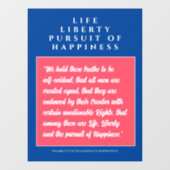 Verenigde Staten: Het leven, de vrijheid en het na Raamsticker (Vel)