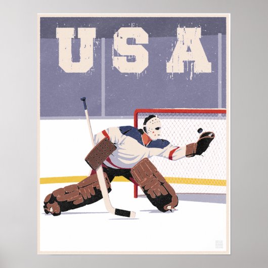Verenigde Staten hockeygoalie Poster (Voorkant)