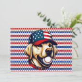 , Verenigde Staten honkbal Labrador Feestdagenkaart (Staand voorkant)