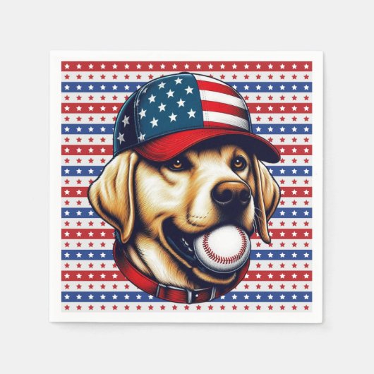 , Verenigde Staten honkbal Labrador Servet (Voorkant)