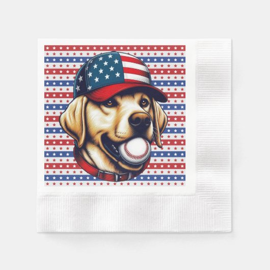 , Verenigde Staten honkbal Labrador Servet (Voorkant)