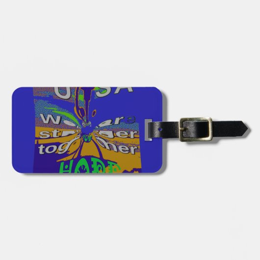 Verenigde Staten Hoop samen sterker Bagagelabel (Voorkant horizontaal)