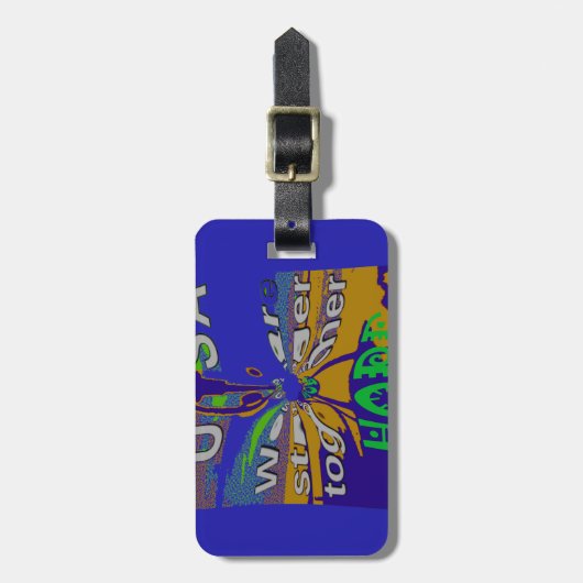 Verenigde Staten Hoop samen sterker Bagagelabel (Voorkant verticaal)