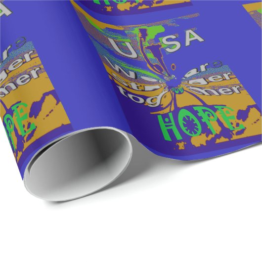 Verenigde Staten Hoop samen sterker Cadeaupapier (Rol Hoek)