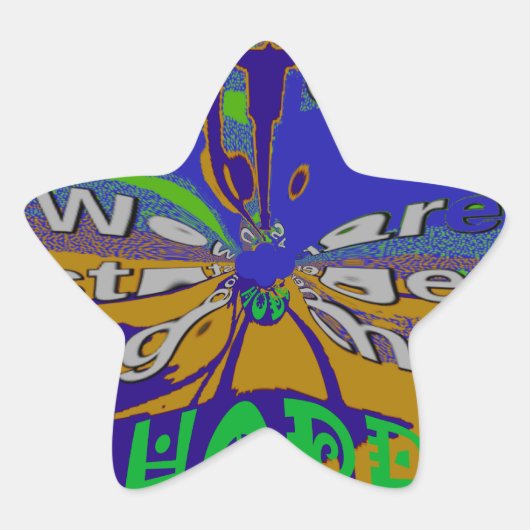 Verenigde Staten Hoop samen sterker Ster Sticker (Voorkant)