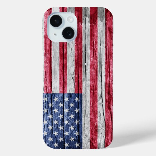 Verenigde Staten houten vlag Case-Mate iPhone Case (Achterkant)