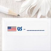 Verenigde Staten-id postkruising Etiket (Insitu)