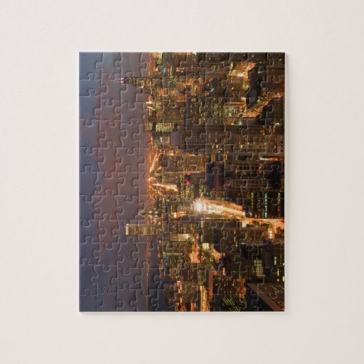 Verenigde Staten, Illinois, Chicago: Avond Uitzich Legpuzzel (Verticaal)