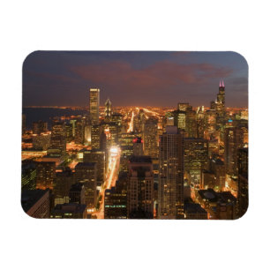 Verenigde Staten, Illinois, Chicago: Avond Uitzich Magneet