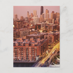 Verenigde Staten, Illinois, Chicago, Chicago River Briefkaart