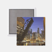 Verenigde Staten, Illinois, Chicago, Chicago River Magneet (Voorkant / Achterkant)