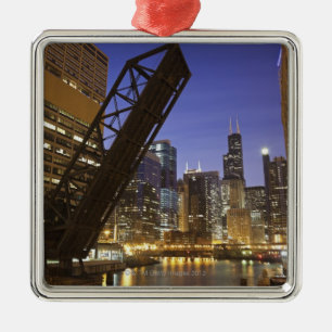 Verenigde Staten, Illinois, Chicago, Chicago River Metalen Ornament