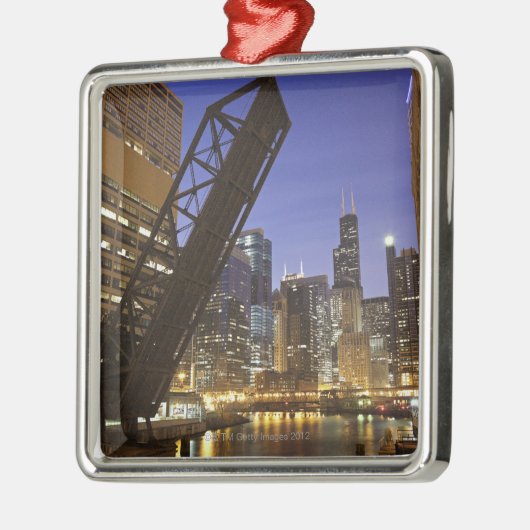 Verenigde Staten, Illinois, Chicago, Chicago River Metalen Ornament (Links)