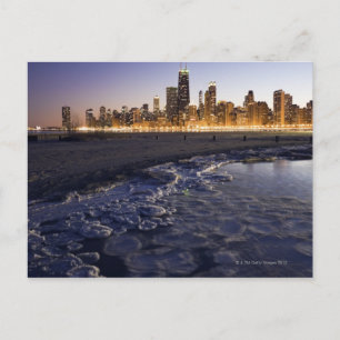 Verenigde Staten, Illinois, Chicago, City skyline Briefkaart