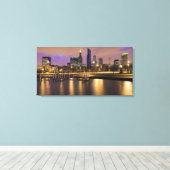 Verenigde Staten, Illinois, Chicago, City skyline  Canvas Afdruk (Insitu (Houten vloer))